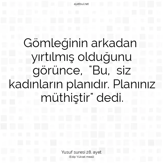 Ayetbul | Kuran Mealleri | Quran | Yusuf suresi 28. ayet