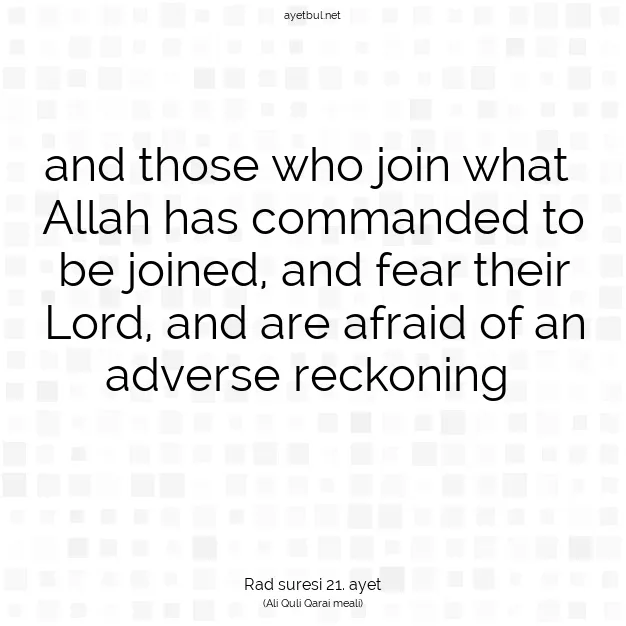 Ayetbul | Kuran Mealleri | Quran | Rad suresi 21. ayet