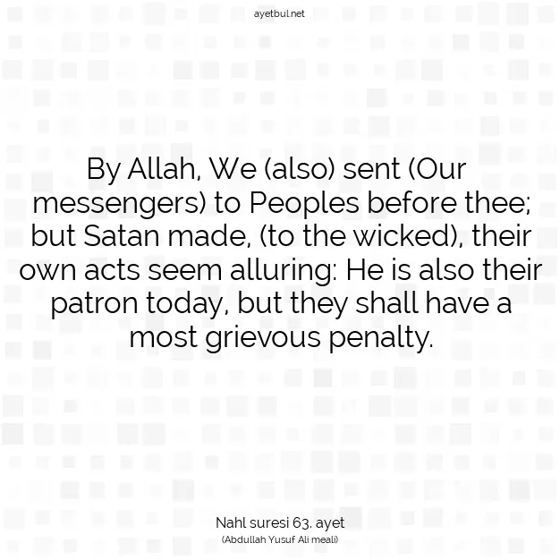 Ayetbul | Kuran Mealleri | Quran | Nahl suresi 63. ayet