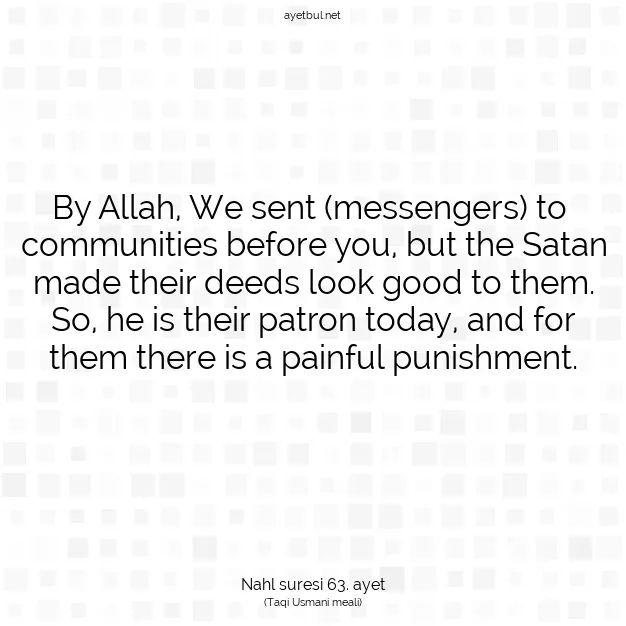 Ayetbul | Kuran Mealleri | Quran | Nahl suresi 63. ayet