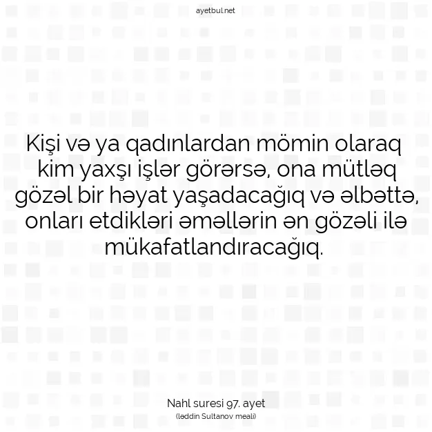 Ayetbul | Kuran Mealleri | Quran | Nahl suresi 97. ayet