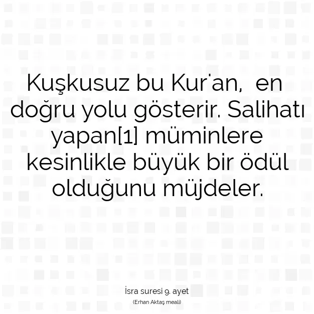 Ayetbul | Kuran Mealleri | Quran | İsra suresi 9. ayet