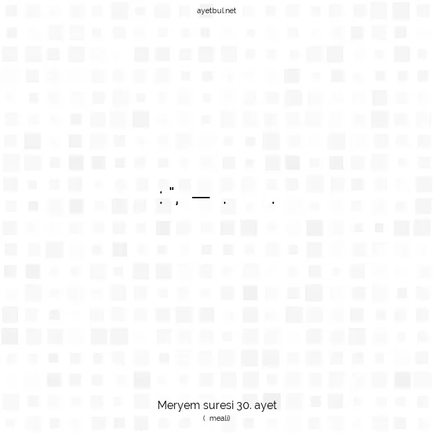 Ayetbul | Kuran Mealleri | Quran | Meryem suresi 30. ayet