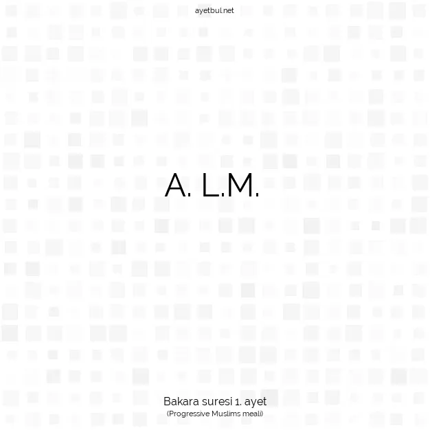 Ayetbul | Kuran Mealleri | Quran | Bakara suresi 1. ayet