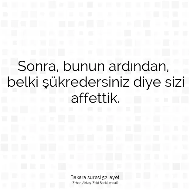 Ayetbul | Kuran Mealleri | Quran | Bakara suresi 52. ayet