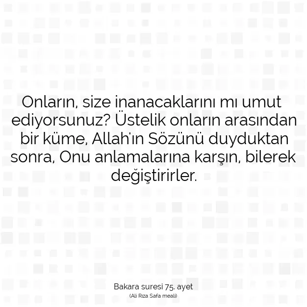 Ayetbul | Kuran Mealleri | Quran | Bakara suresi 75. ayet