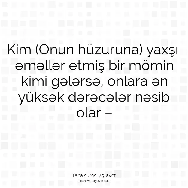 Ayetbul | Kuran Mealleri | Quran | Taha suresi 75. ayet