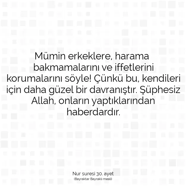 Ayetbul | Kuran Mealleri | Quran | Nur suresi 30. ayet