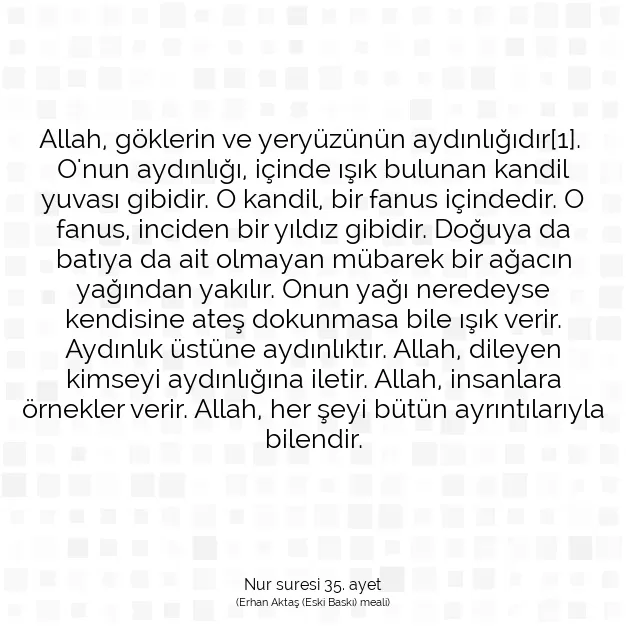 Ayetbul | Kuran Mealleri | Quran | Nur suresi 35. ayet