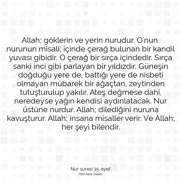 Ayetbul | Kuran Mealleri | Quran | Nur suresi 35. ayet