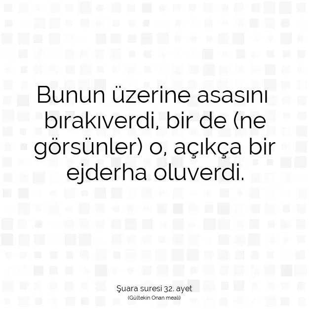 Ayetbul | Kuran Mealleri | Quran | Şuara suresi 32. ayet