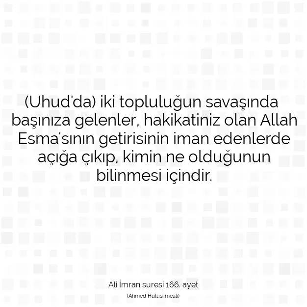Ayetbul | Kuran Mealleri | Quran | Ali İmran suresi 166. ayet