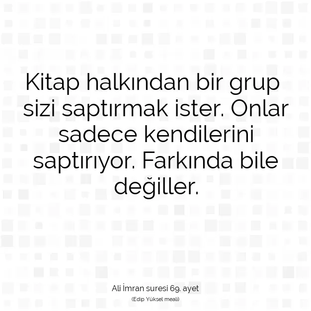 Ayetbul | Kuran Mealleri | Quran | Ali İmran suresi 69. ayet