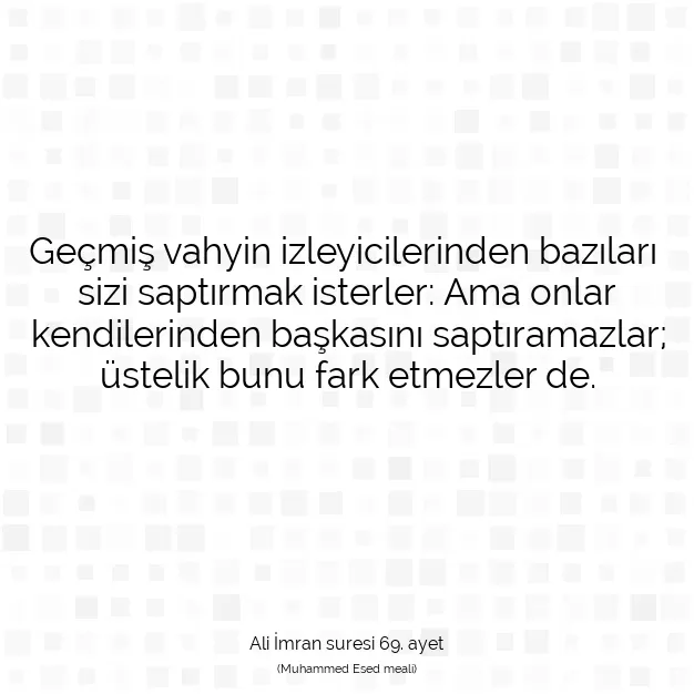 Ayetbul | Kuran Mealleri | Quran | Ali İmran suresi 69. ayet