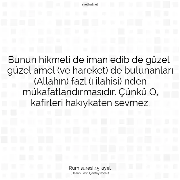 Ayetbul | Kuran Mealleri | Quran | Rum suresi 45. ayet