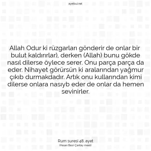 Ayetbul | Kuran Mealleri | Quran | Rum suresi 48. ayet