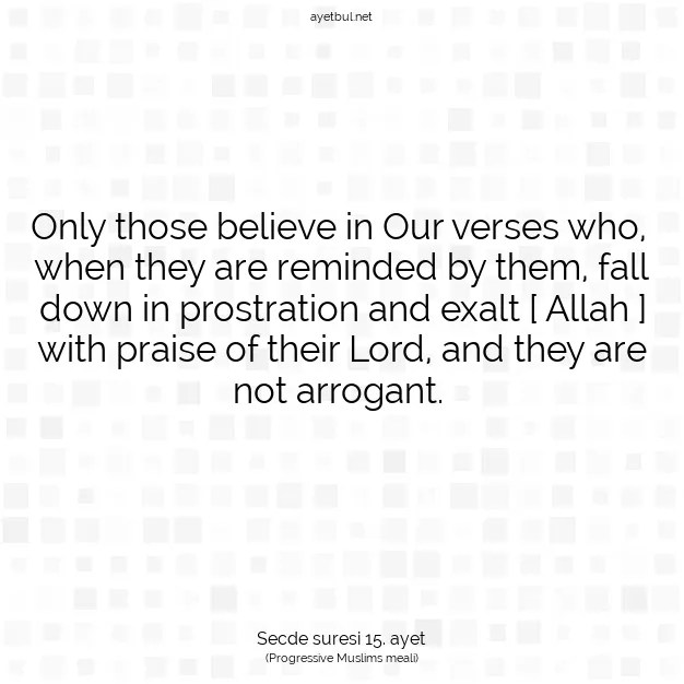 Ayetbul | Kuran Mealleri | Quran | Secde suresi 15. ayet