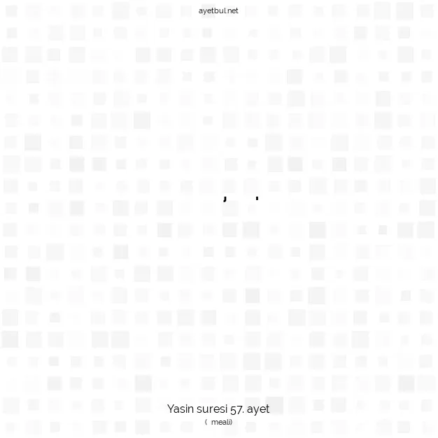 Ayetbul | Kuran Mealleri | Quran | Yasin suresi 57. ayet
