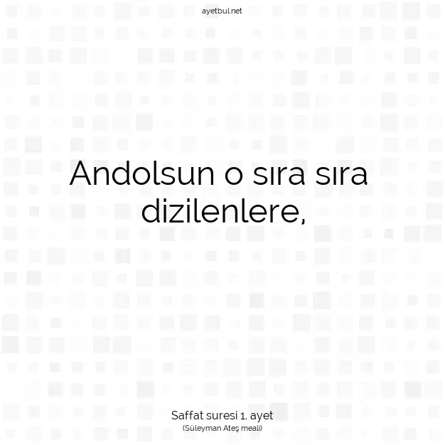 Ayetbul | Kuran Mealleri | Quran | Saffat suresi 1. ayet