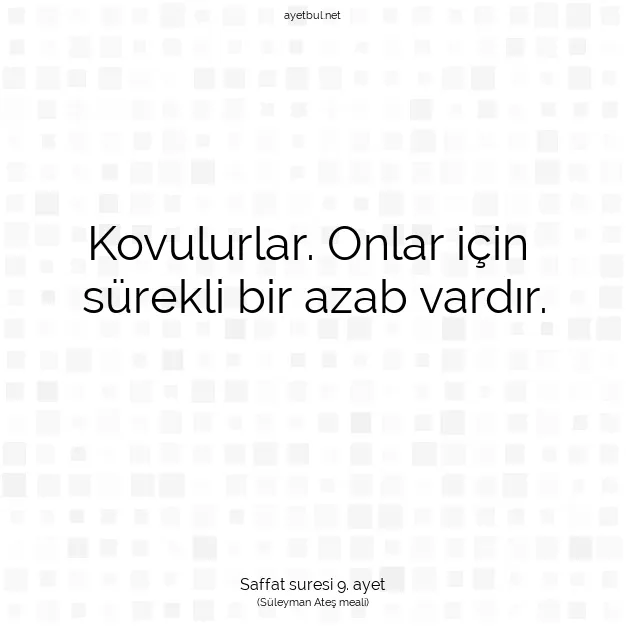 Ayetbul | Kuran Mealleri | Quran | Saffat suresi 9. ayet