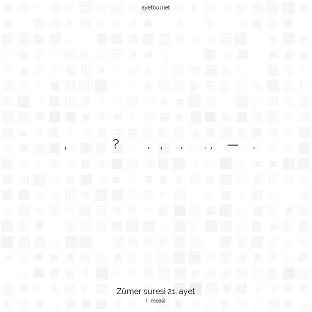 Ayetbul | Kuran Mealleri | Quran | Zümer suresi 21. ayet
