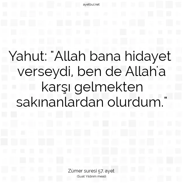 Ayetbul | Kuran Mealleri | Quran | Zümer suresi 57. ayet