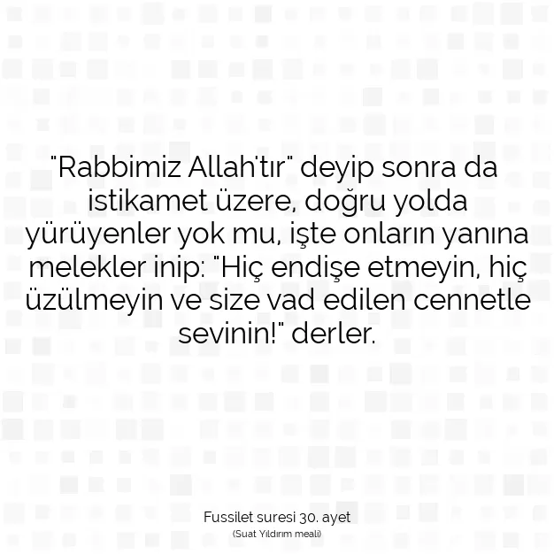 Ayetbul | Kuran Mealleri | Quran | Fussilet suresi 30. ayet