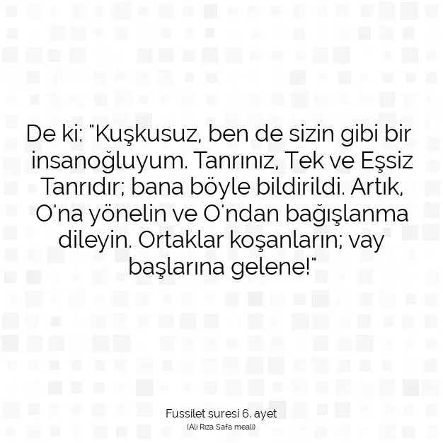 Ayetbul | Kuran Mealleri | Quran | Fussilet suresi 6. ayet