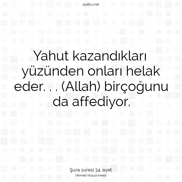 Ayetbul | Kuran Mealleri | Quran | Şura suresi 34. ayet