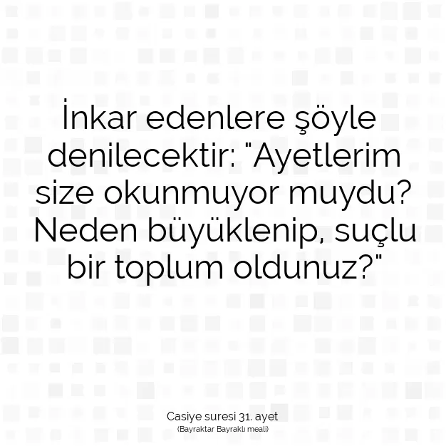 Ayetbul | Kuran Mealleri | Quran | Casiye suresi 31. ayet