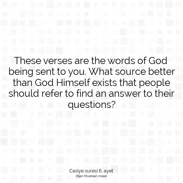 Ayetbul | Kuran Mealleri | Quran | Casiye suresi 6. ayet