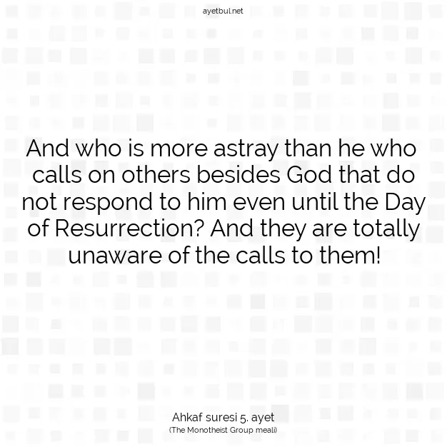 Ayetbul | Kuran Mealleri | Quran | Ahkaf suresi 5. ayet