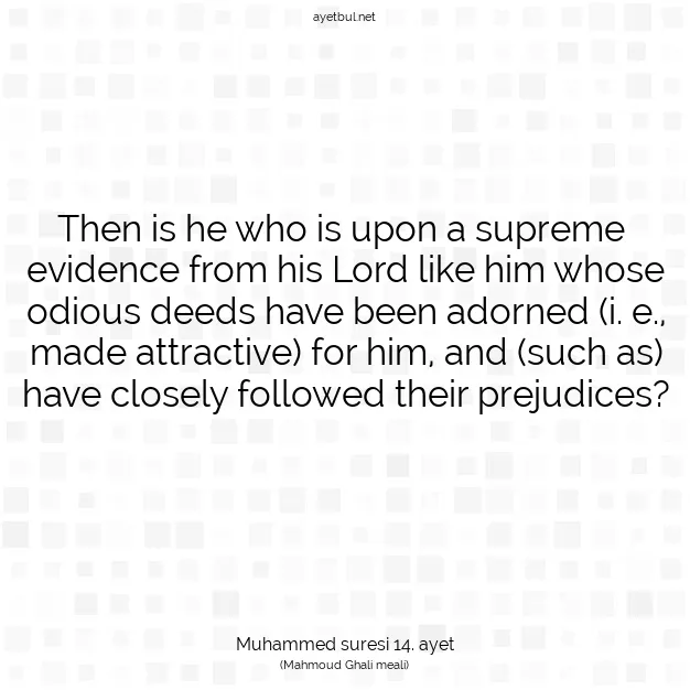 Ayetbul | Kuran Mealleri | Quran | Muhammed suresi 14. ayet