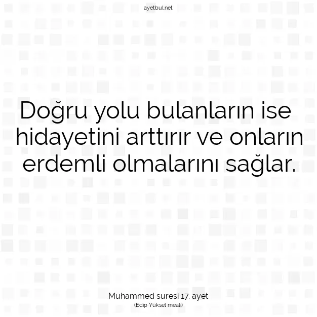 Ayetbul | Kuran Mealleri | Quran | Muhammed suresi 17. ayet