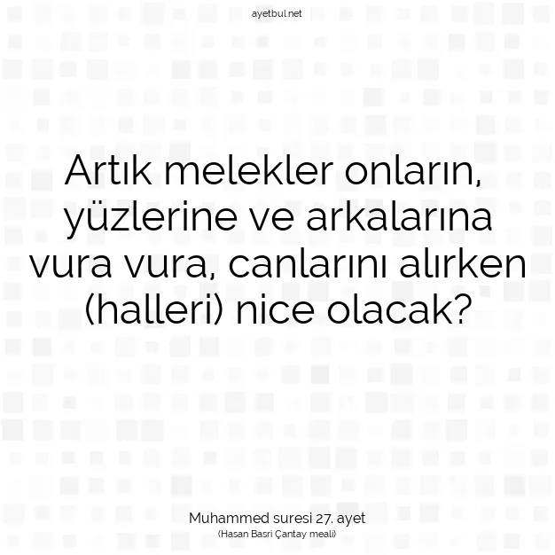 Ayetbul | Kuran Mealleri | Quran | Muhammed suresi 27. ayet