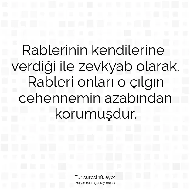 Ayetbul | Kuran Mealleri | Quran | Tur suresi 18. ayet