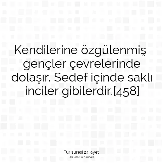 Ayetbul | Kuran Mealleri | Quran | Tur suresi 24. ayet
