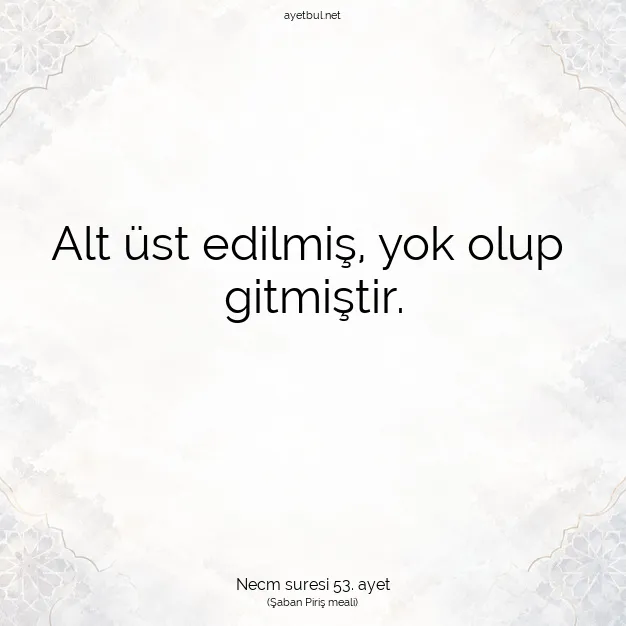 Ayetbul | Kuran Mealleri | Quran | Necm suresi 53. ayet
