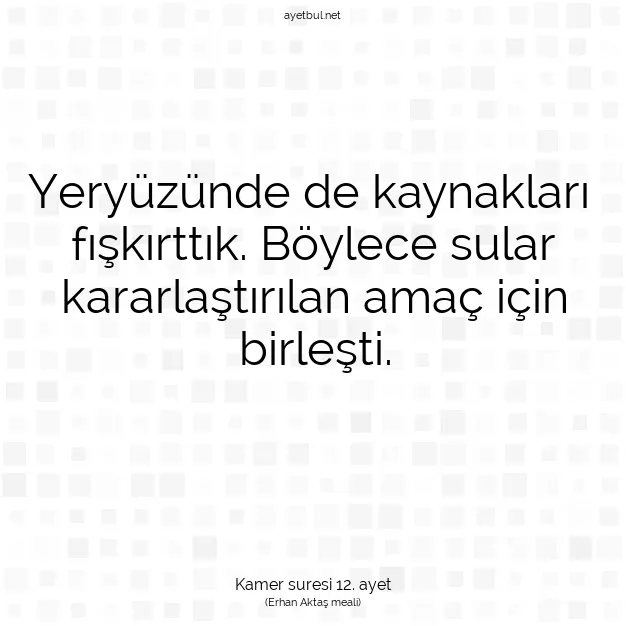 Ayetbul | Kuran Mealleri | Quran | Kamer suresi 12. ayet