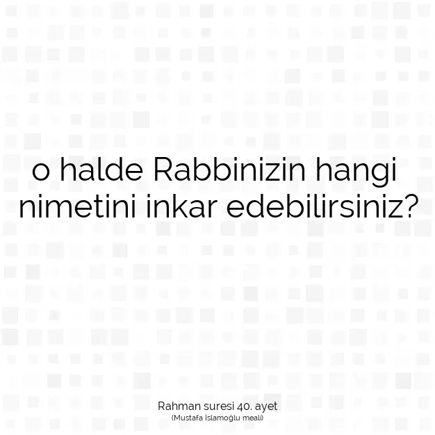 Ayetbul | Kuran Mealleri | Quran | Rahman suresi 40. ayet