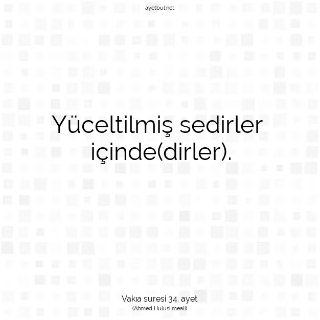 Ayetbul | Kuran Mealleri | Quran | Vakıa suresi 34. ayet