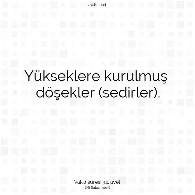 Ayetbul | Kuran Mealleri | Quran | Vakıa suresi 34. ayet