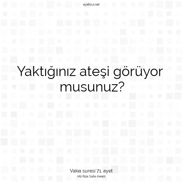 Ayetbul | Kuran Mealleri | Quran | Vakıa suresi 71. ayet