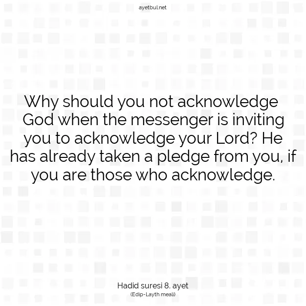 Ayetbul | Kuran Mealleri | Quran | Hadid suresi 8. ayet