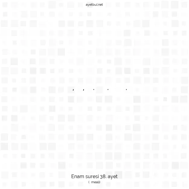 Ayetbul | Kuran Mealleri | Quran | Enam suresi 38. ayet