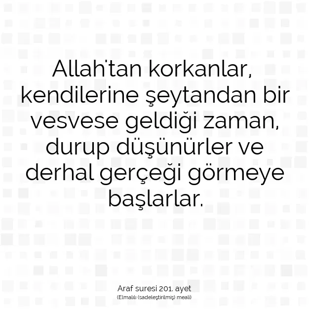 Ayetbul | Kuran Mealleri | Quran | Araf suresi 201. ayet