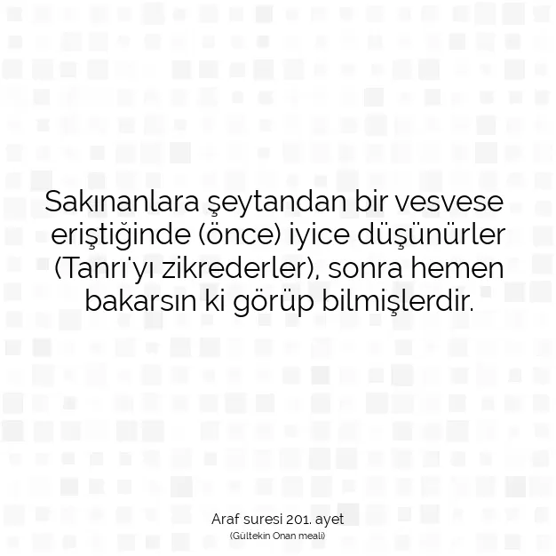 Ayetbul | Kuran Mealleri | Quran | Araf suresi 201. ayet