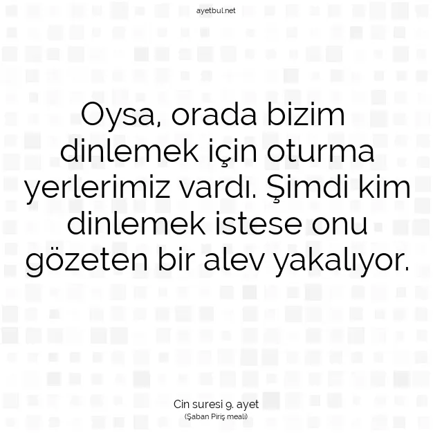 Ayetbul | Kuran Mealleri | Quran | Cin suresi 9. ayet