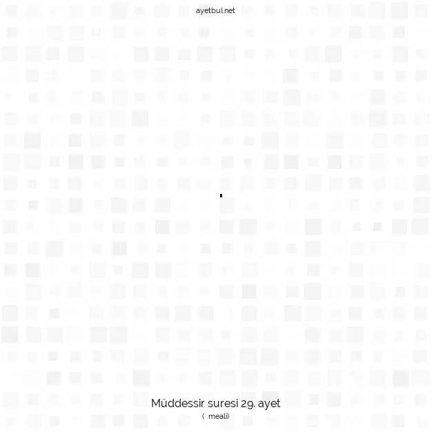 Ayetbul | Kuran Mealleri | Quran | Müddessir suresi 29. ayet