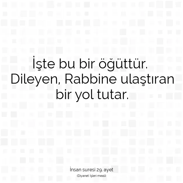 Ayetbul | Kuran Mealleri | Quran | İnsan suresi 29. ayet
